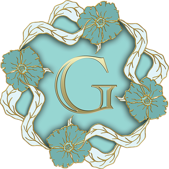 Elegant Floral Letter G Design PNG Image