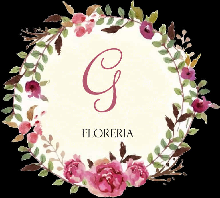 Elegant Floral Logo Design PNG Image