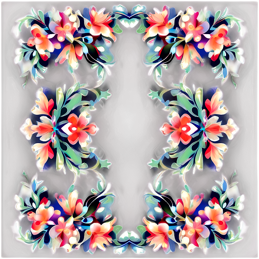 Elegant Floral Pattern Png Sri PNG Image