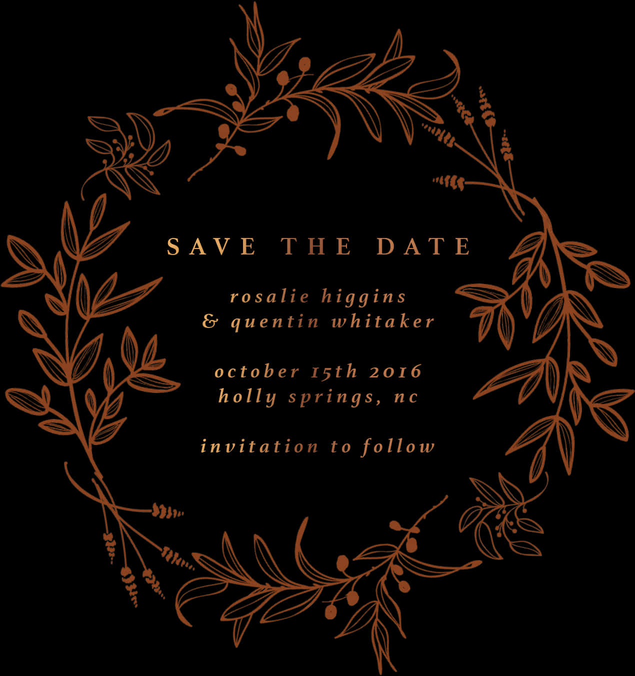 Elegant Floral Savethe Date Card PNG Image