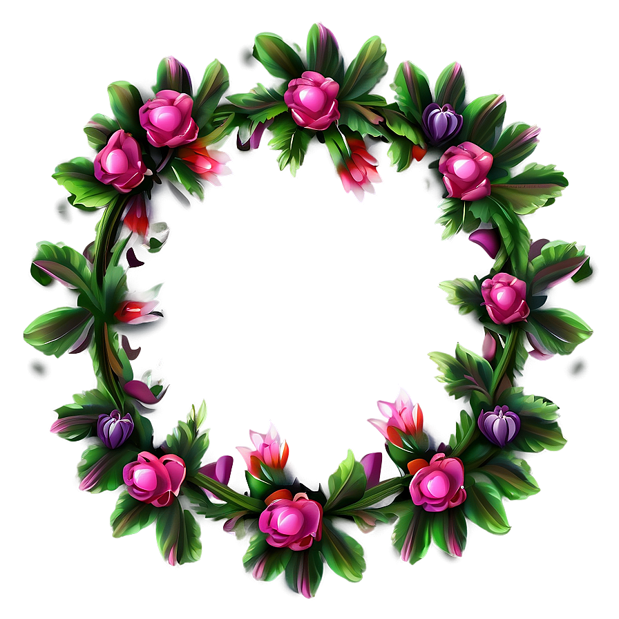 Elegant Floral Token Border Png 94 PNG Image