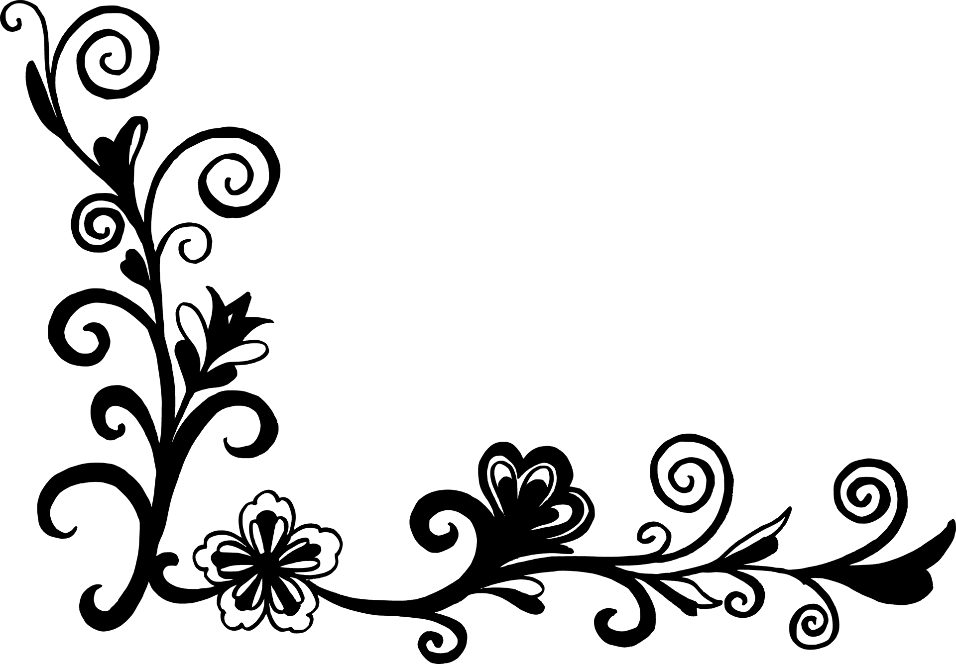 Elegant Floral Vector Design PNG Image