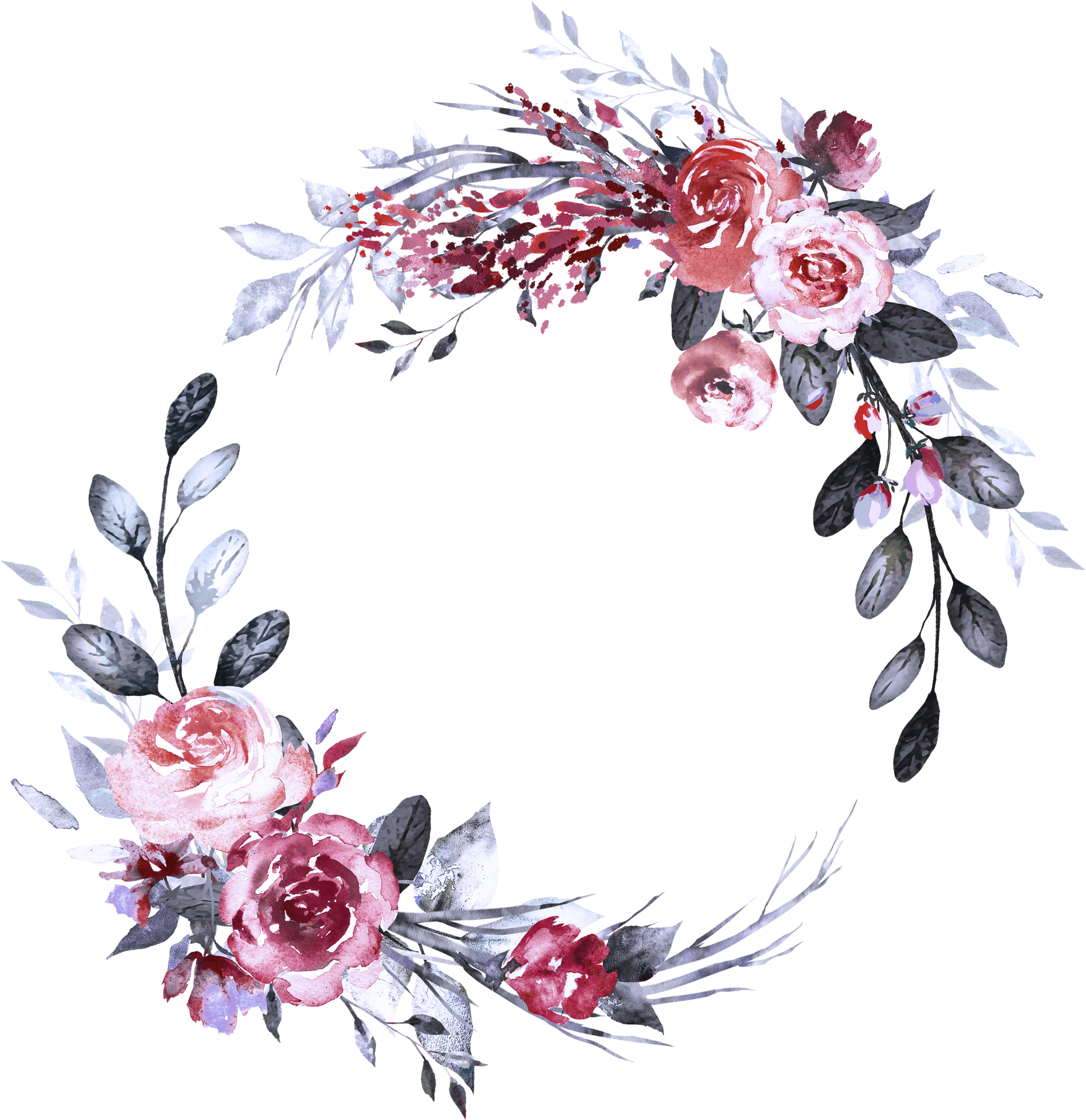 Elegant_ Floral_ Wreath_ Artwork.png PNG Image