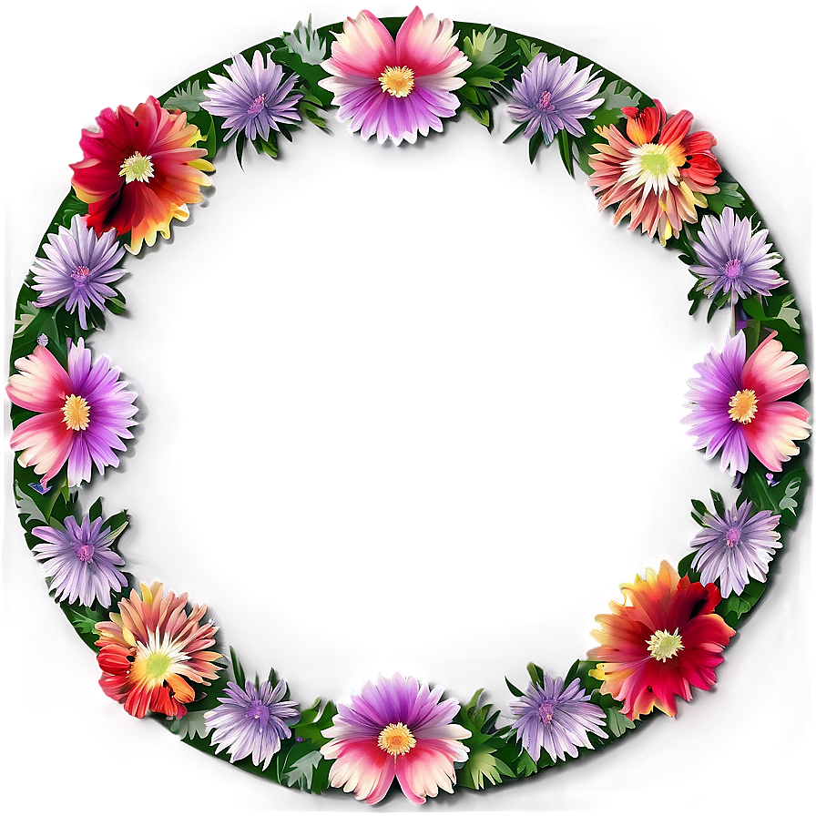 Elegant Flower Circle Png 06252024 PNG Image