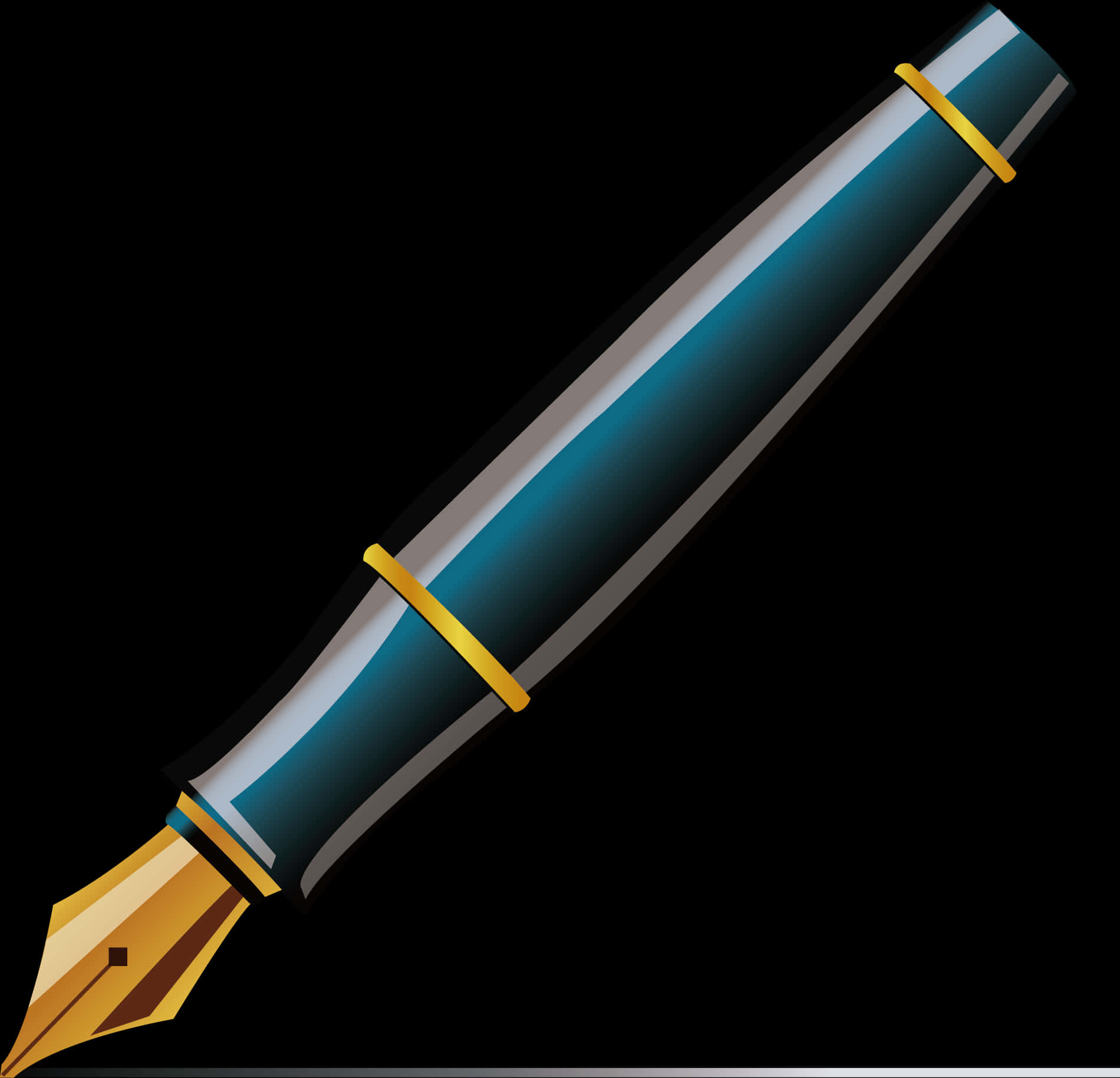 Elegant Fountain Pen PNG Image