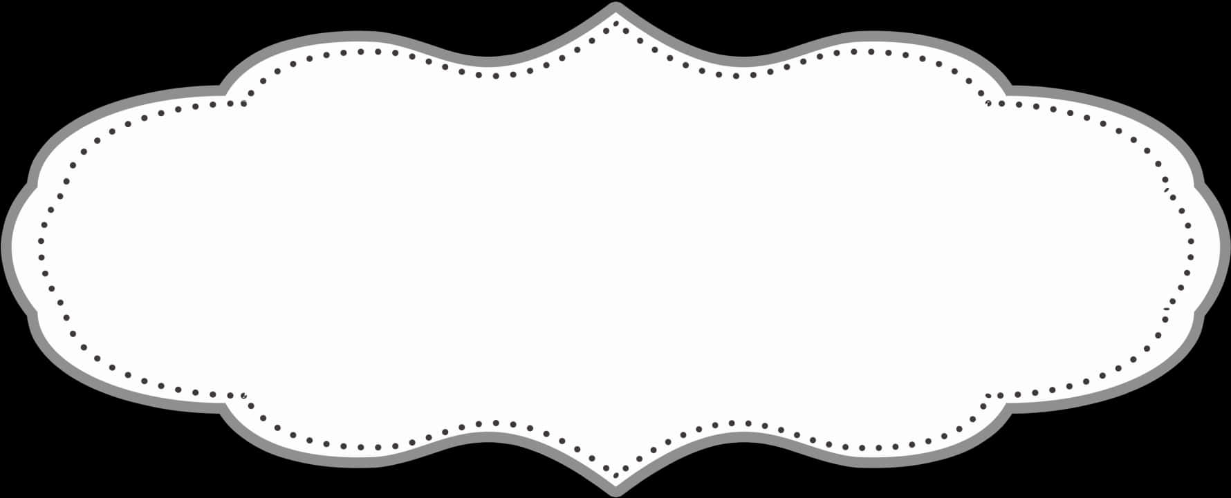 Elegant Frame Design Blackand White PNG Image