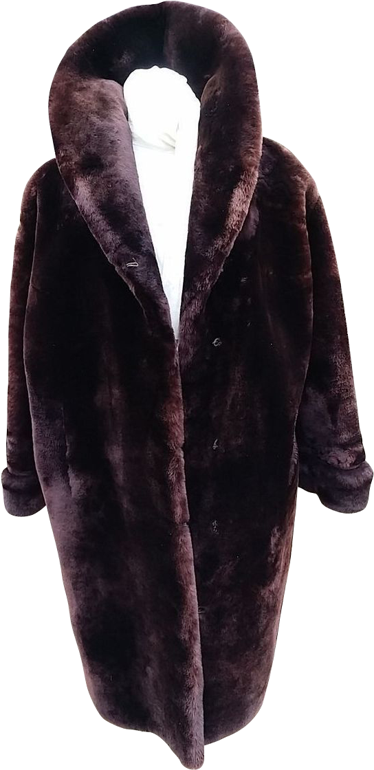 Elegant Fur Coat Display PNG Image