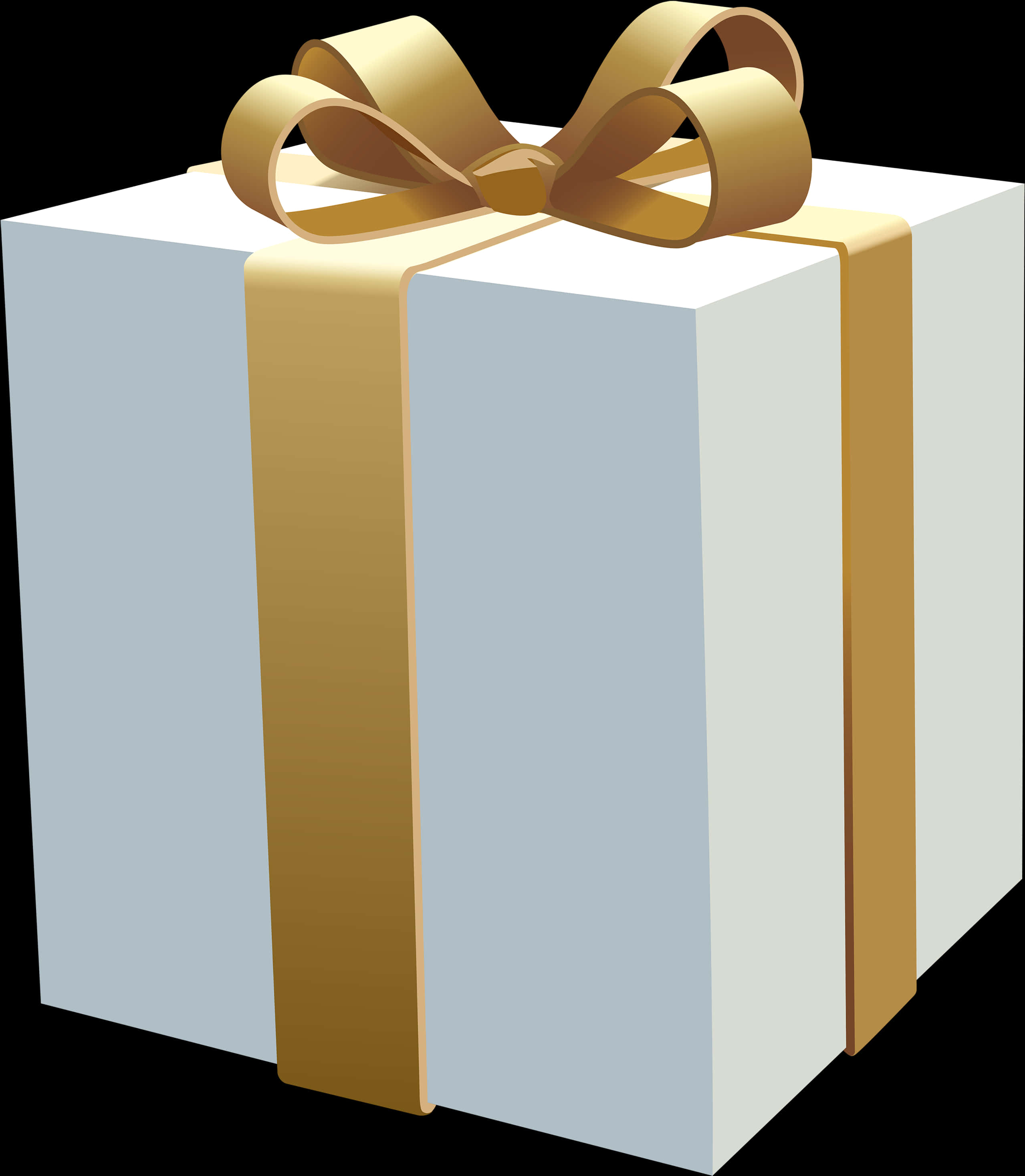 Elegant Gift Boxwith Golden Ribbon PNG Image