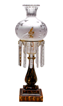 Elegant Glass Table Lamp PNG Image