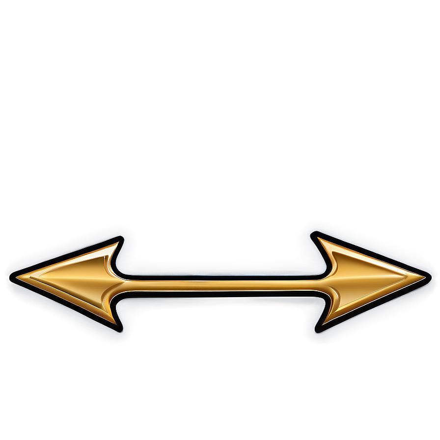 Elegant Gold Arrow Design Png Uiy PNG Image