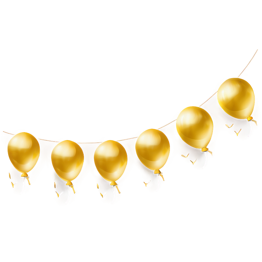 Elegant Gold Balloon Png Rov94 PNG Image