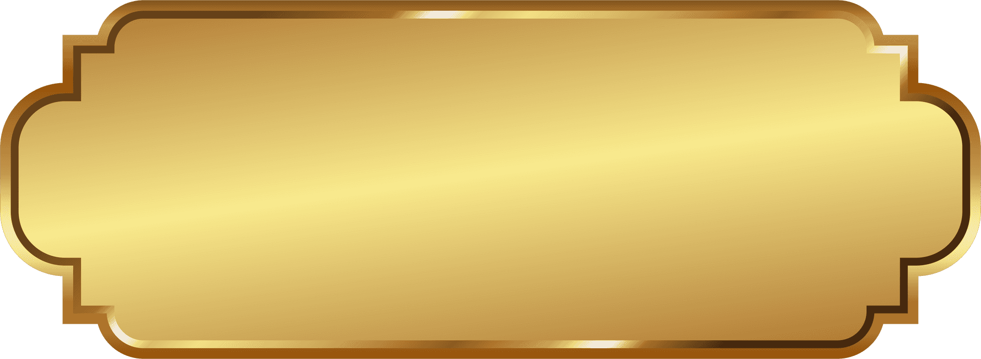 Elegant Gold Banner Design PNG Image