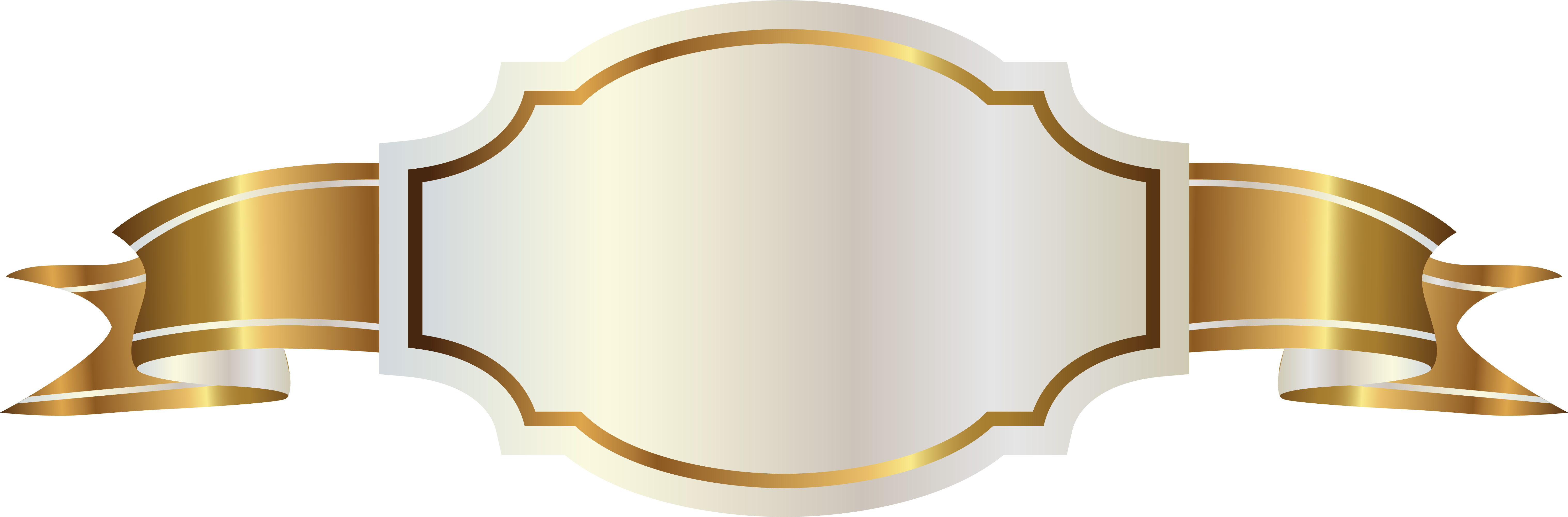 Elegant Gold Banner Design PNG Image