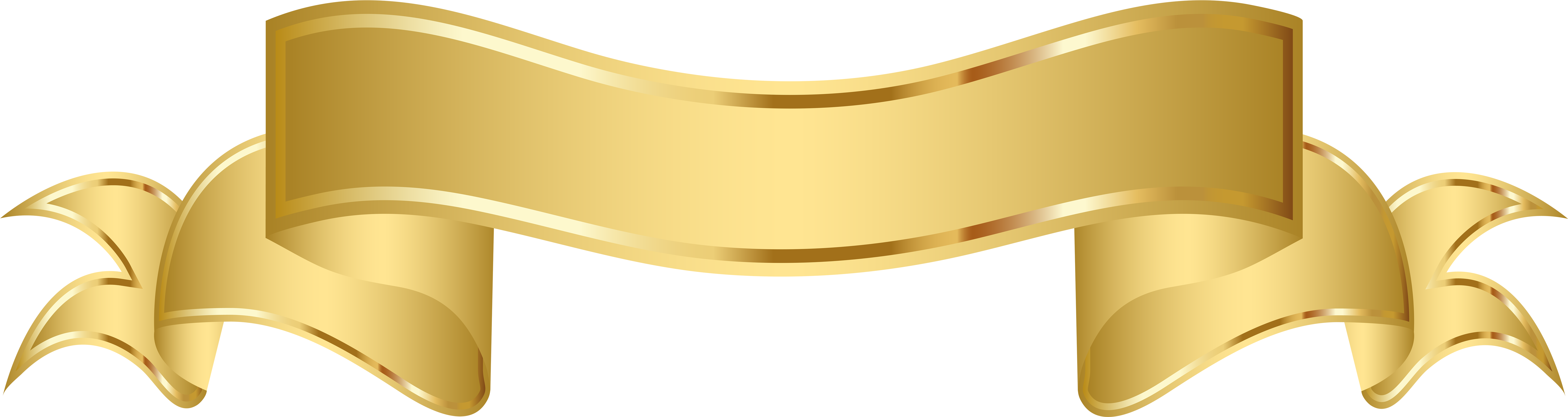 Elegant Gold Banner Graphic PNG Image