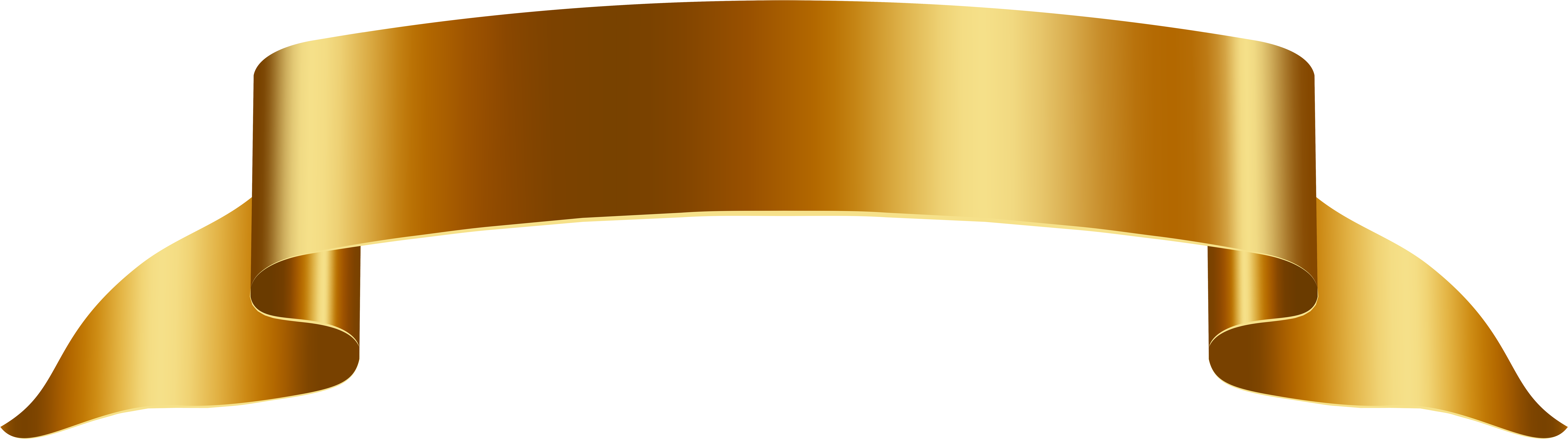 Elegant Gold Banner Graphic PNG Image