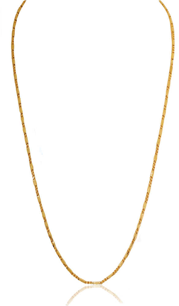 Elegant Gold Chain Necklace PNG Image