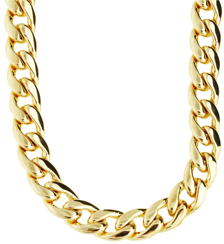 Elegant Gold Chainwith Diamonds PNG Image