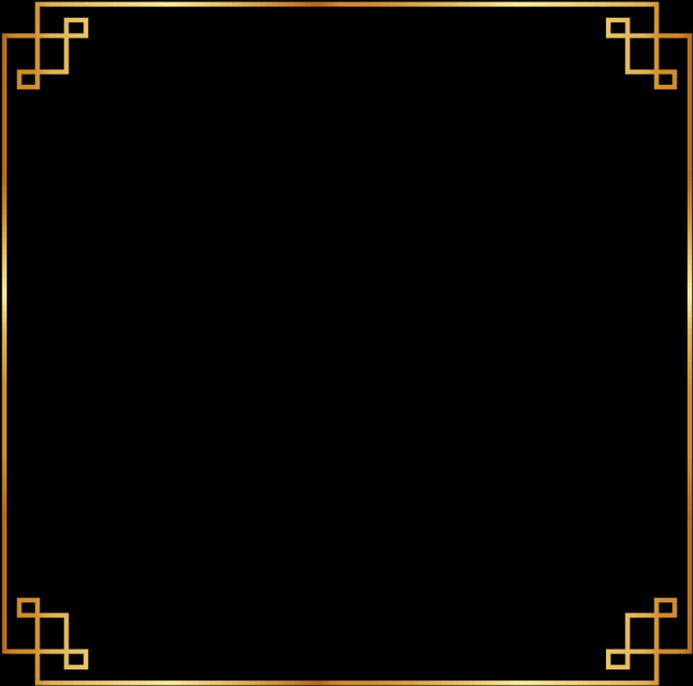 Elegant Gold Frame Design PNG Image