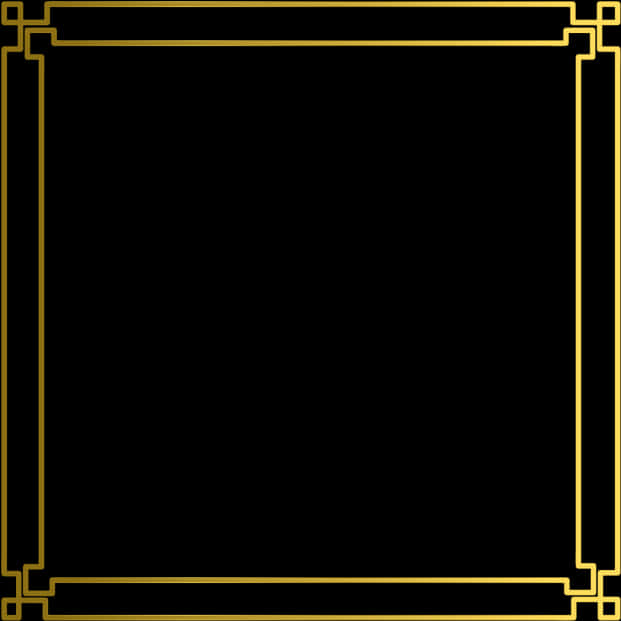 Elegant Gold Frame Design PNG Image