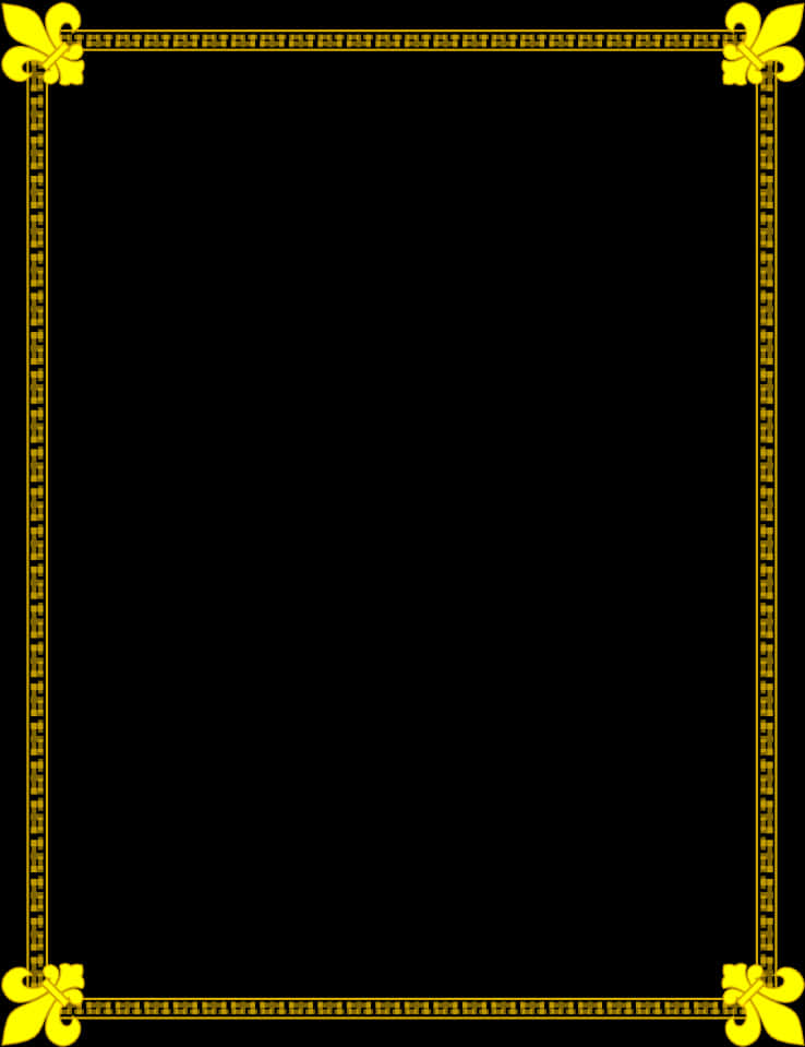 Elegant Gold Frame Design PNG Image