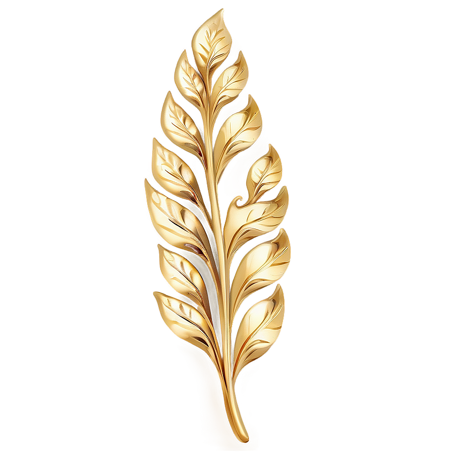 Elegant Gold Leaf Design Png Gkc38 PNG Image