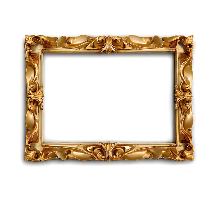 Elegant Gold Picture Frame Png 05042024 PNG Image