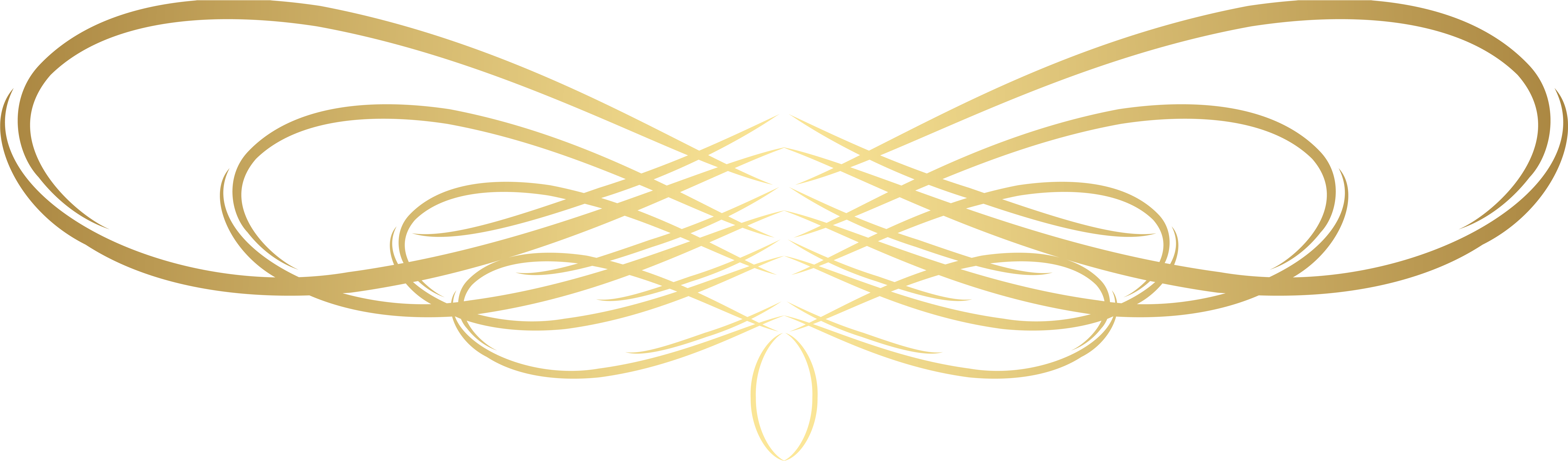 Elegant Gold Scrollwork Design PNG Image