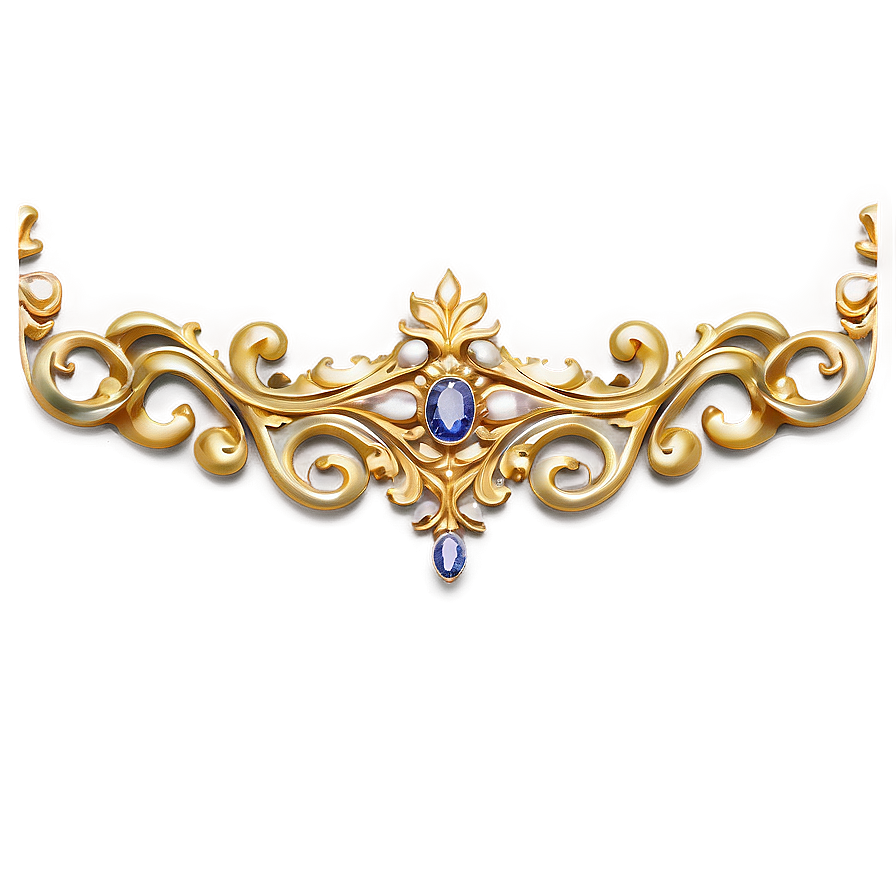 Elegant Gold Trim Png Gqe PNG Image