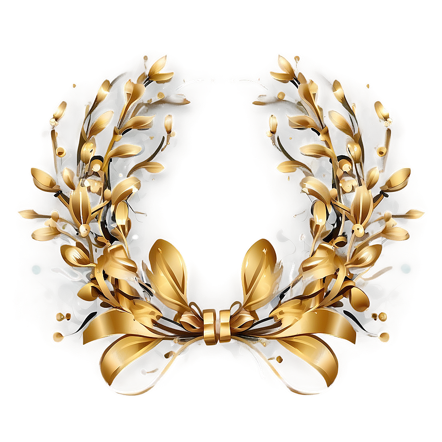 Elegant Gold Wreath Design Png Jgo84 PNG Image