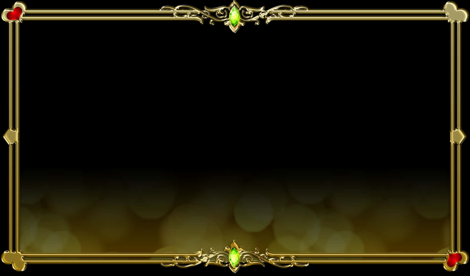 Elegant Golden Frame Design PNG Image