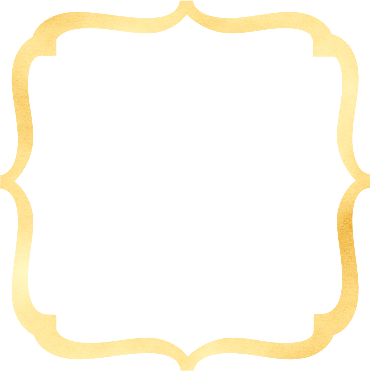 Elegant Golden Frame Design PNG Image