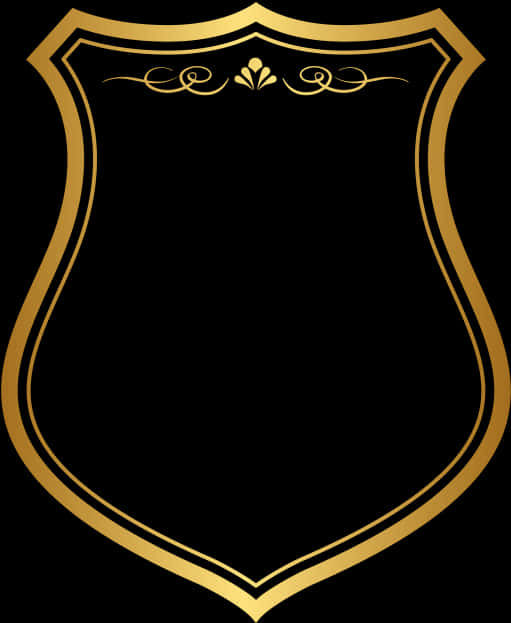 Elegant Golden Frame Design PNG Image