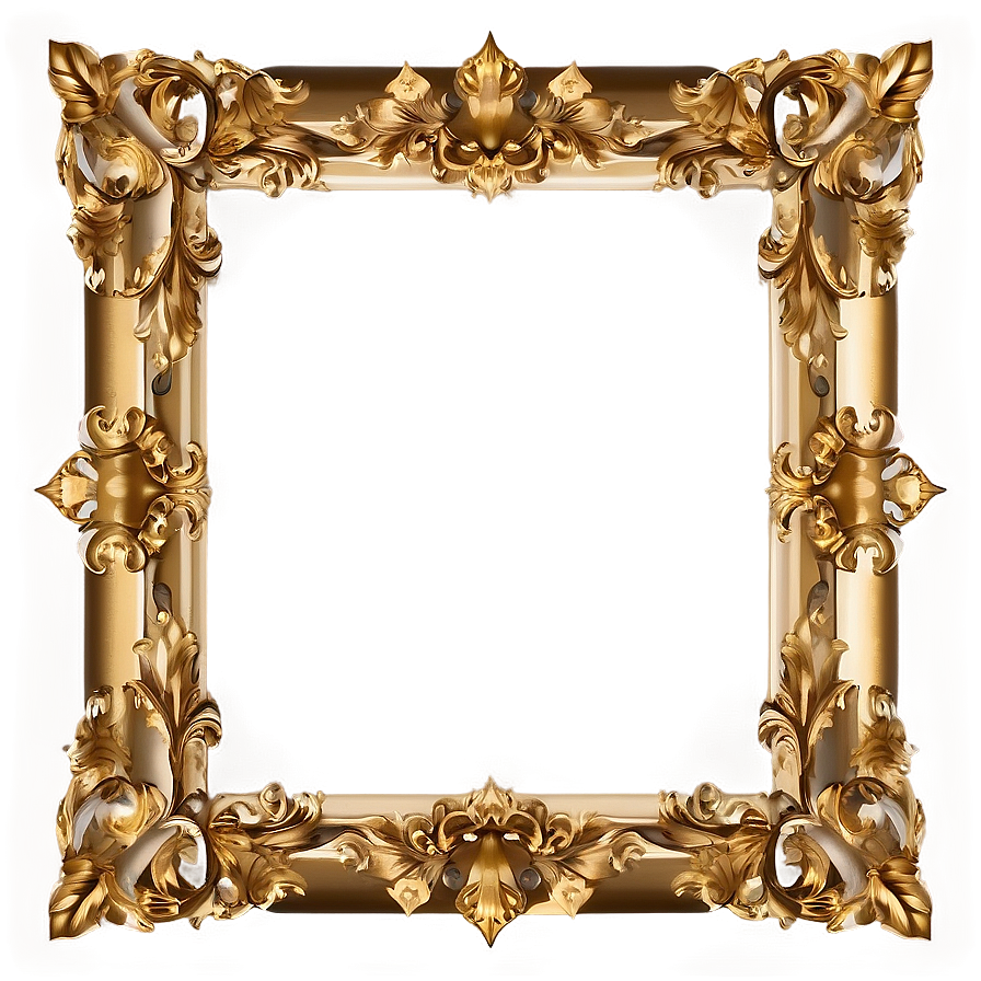 Elegant Golden Frame Png Ghm PNG Image