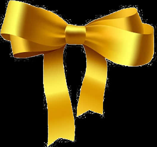 Elegant Golden Ribbon PNG Image