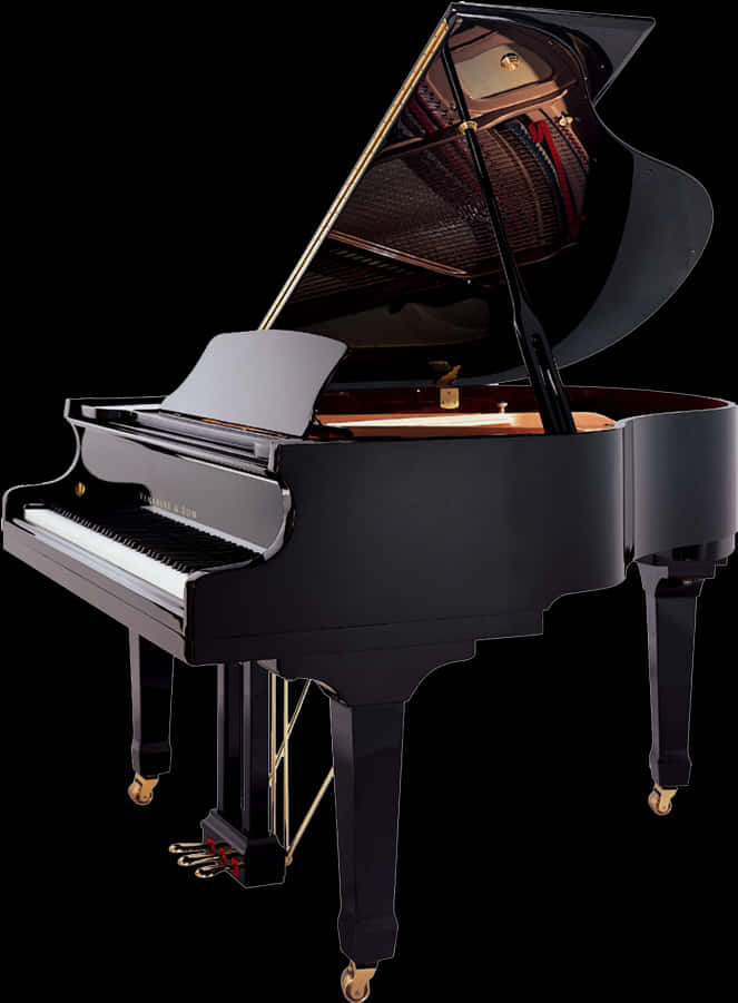 Elegant Grand Piano PNG Image