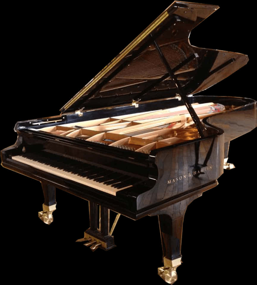 Elegant Grand Piano Isolated PNG Image