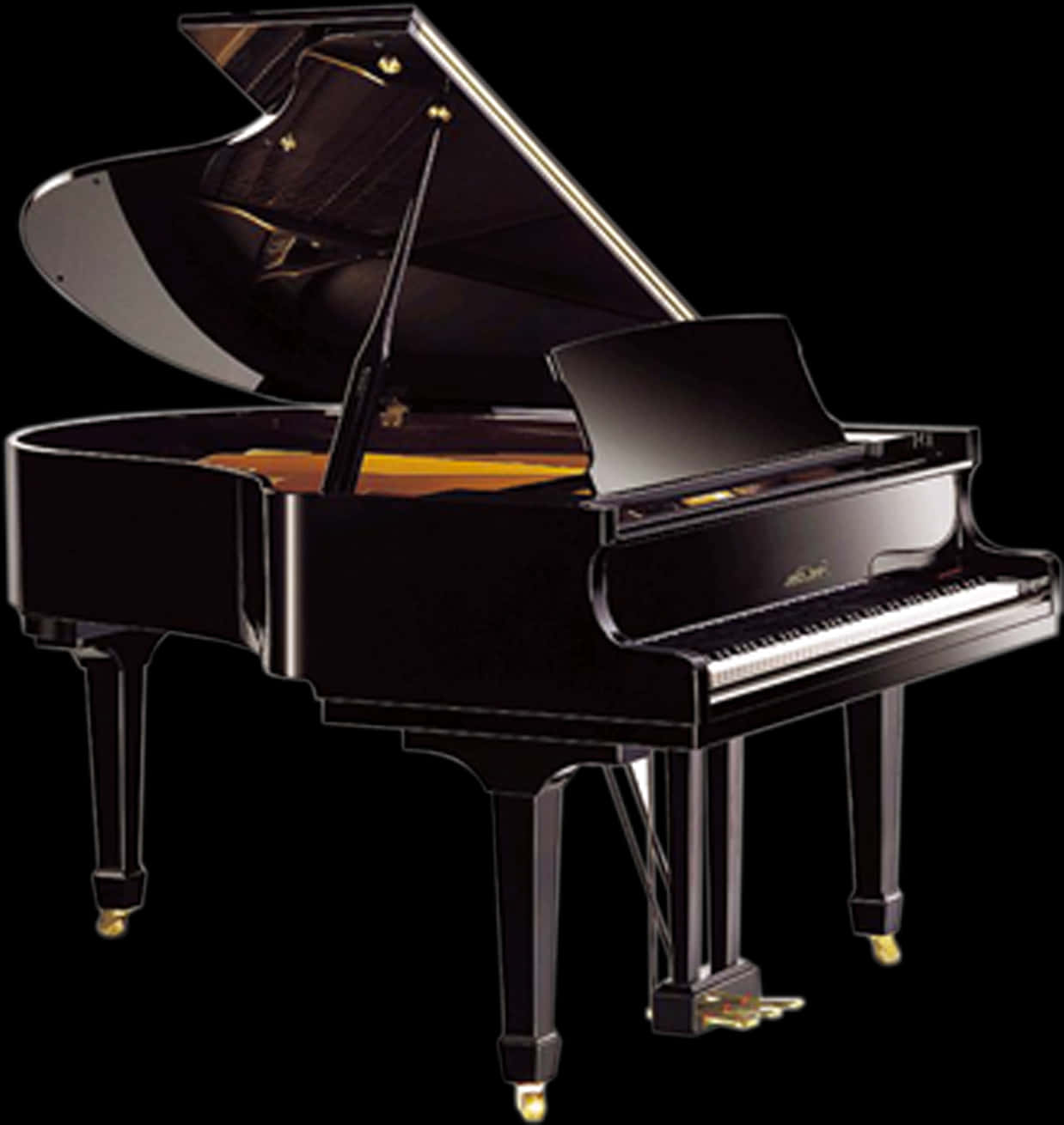 Elegant Grand Piano PNG Image