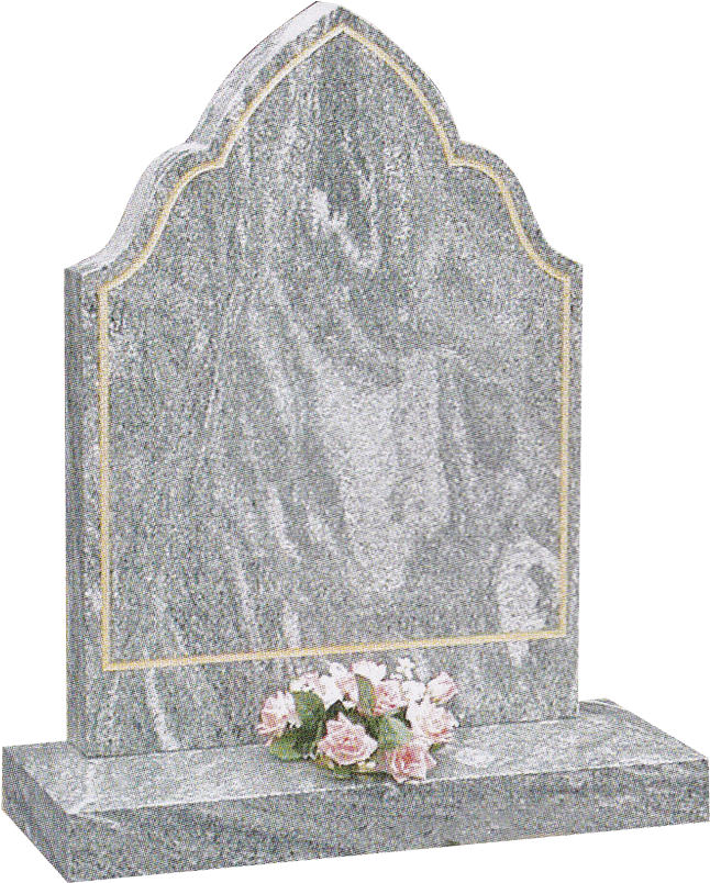 Elegant Gravestonewith Flowers.png PNG Image