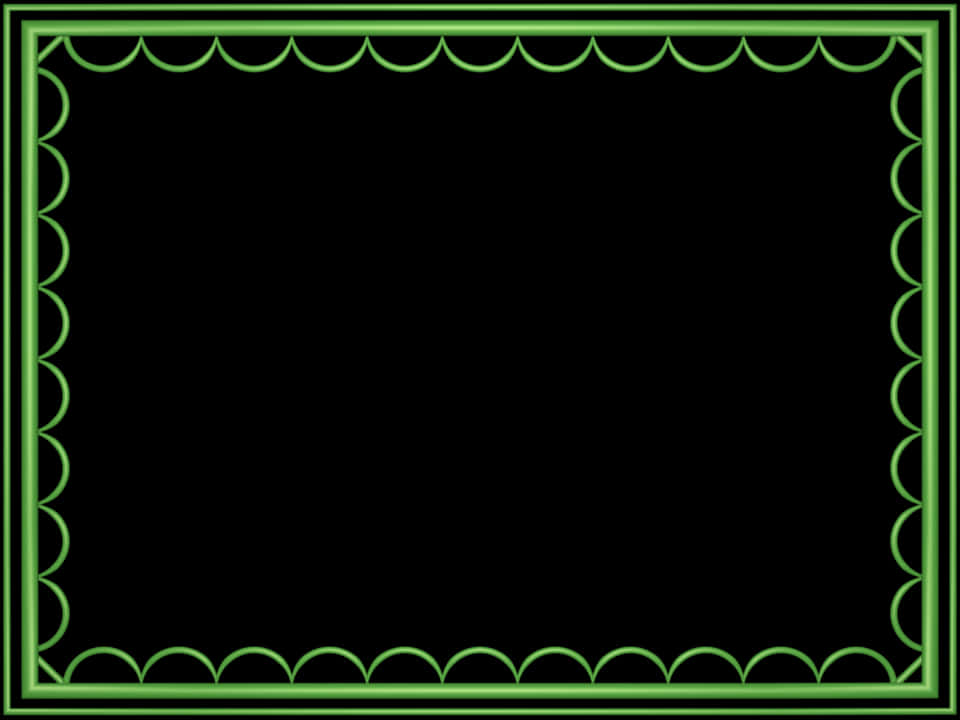 Elegant Green Frame Design PNG Image