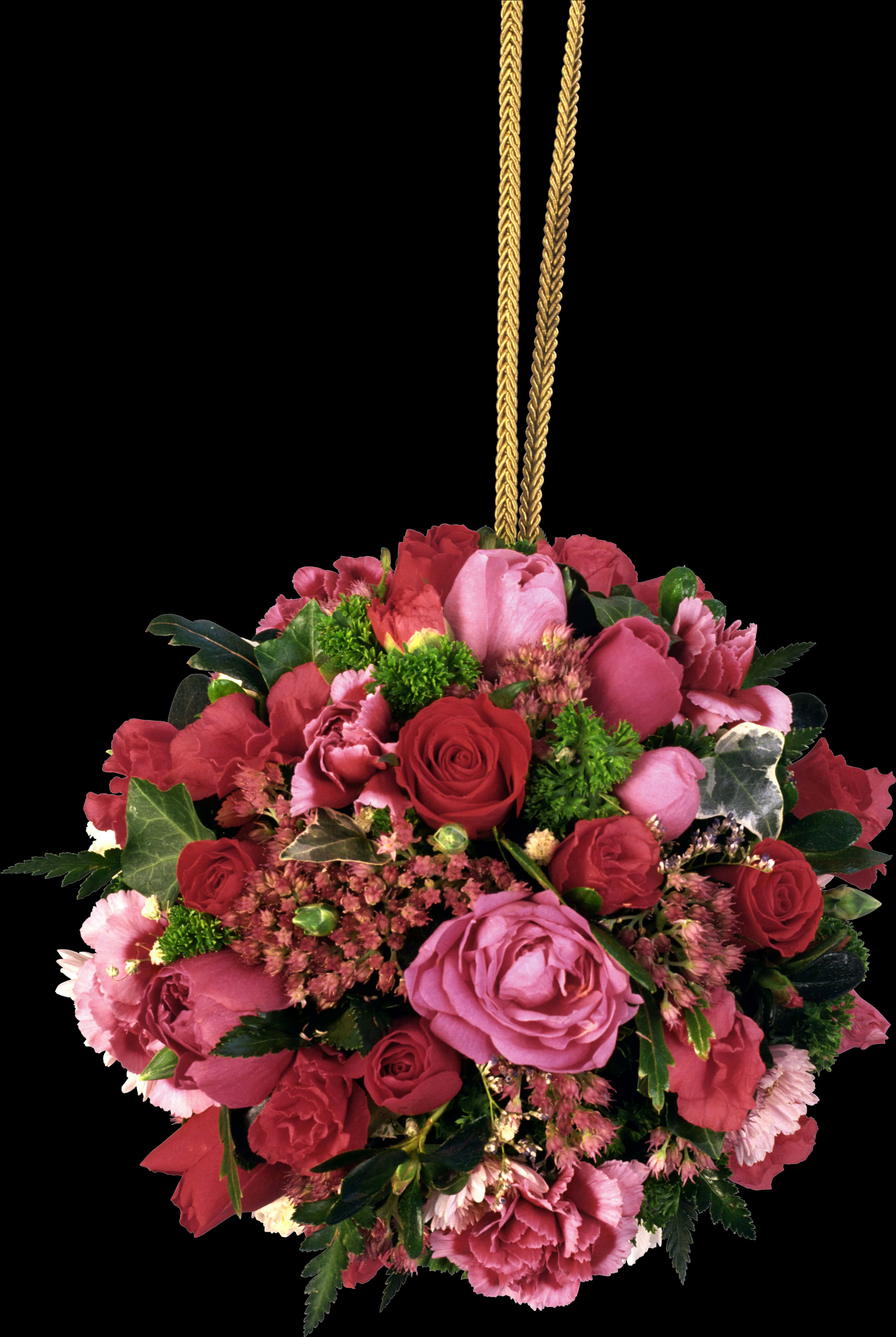 Elegant Hanging Floral Arrangement PNG Image