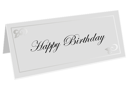 Elegant Happy Birthday Card PNG Image