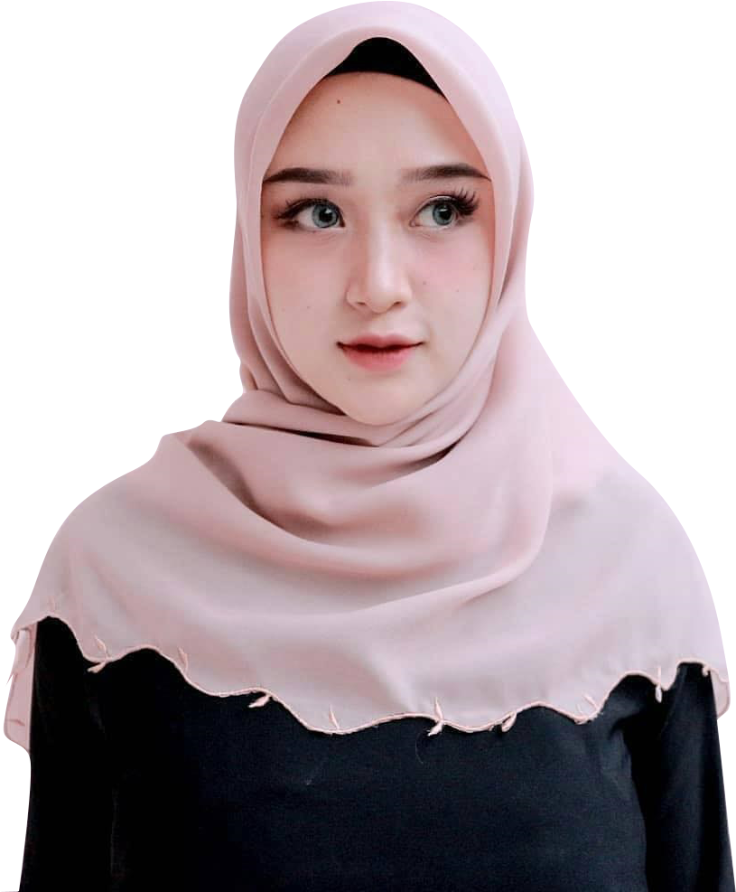 Elegant Hijab Portrait PNG Image