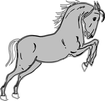 Elegant Horse Silhouette PNG Image