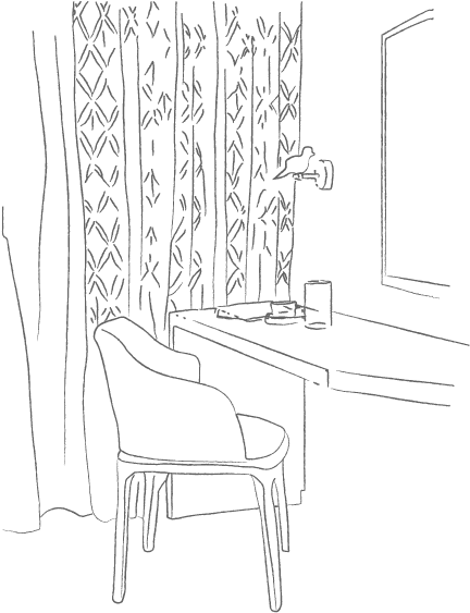 Elegant Interior Outline PNG Image