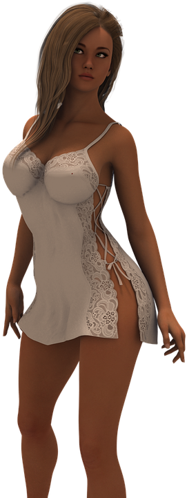 Elegant Lace Trimmed Lingerie PNG Image