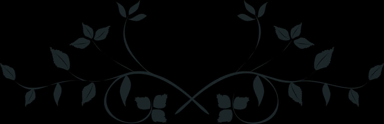 Elegant Leaf Design Banner PNG Image