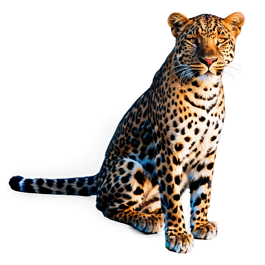 Elegant Leopard Pose Png 06112024 PNG Image