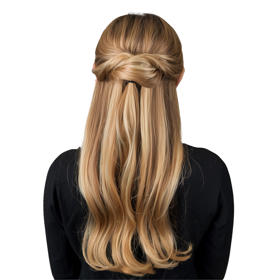 Elegant Long Hairstyle Png 05242024 PNG Image