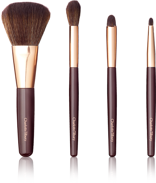 Elegant Makeup Brush Set PNG Image