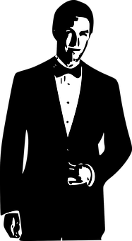 Elegant Man Silhouette PNG Image